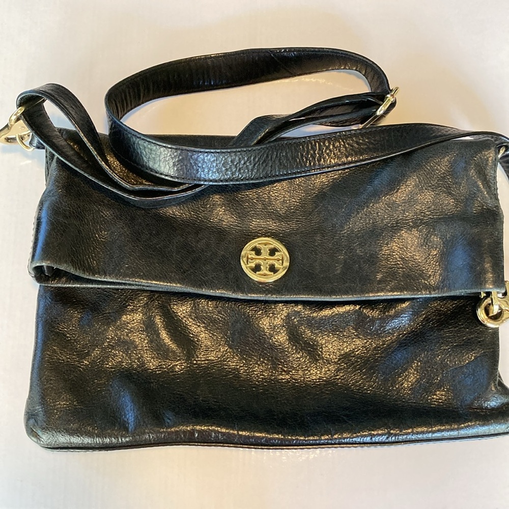 Tory Burch Dena Black 3-Way Crossbody Leather Bag